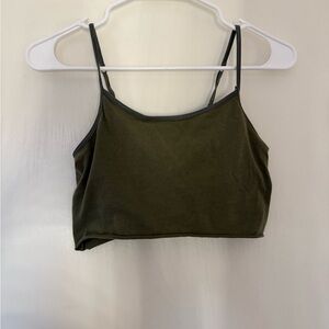 Olive Green Women's Crop Top